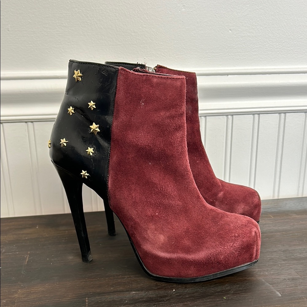 Star-Studded Ankle Booties